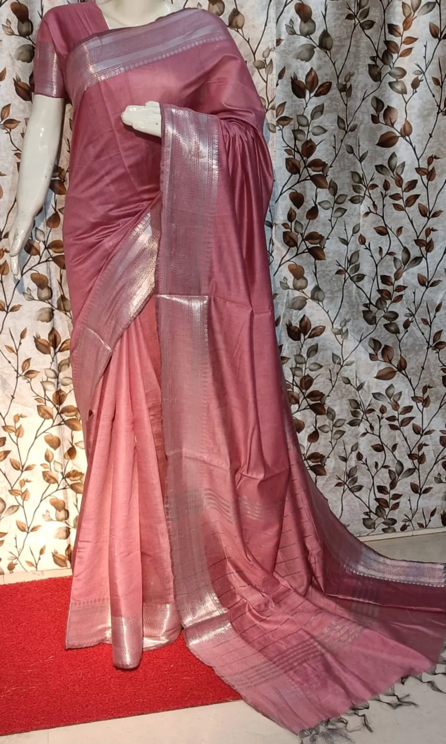 Traditional Maheshwari Semi Silk Saree